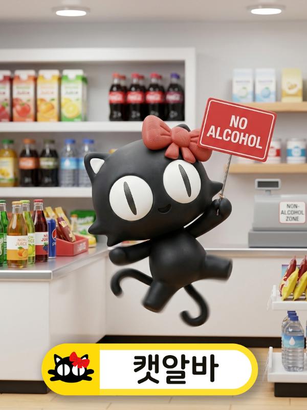 술 강요 없는 쾌적한 환경에 신나서 춤추는 선택된 캐릭터 이미지